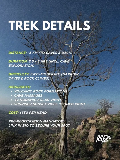 The details for our trek, highlighting the physical challenge and the unique experience of exploring volcanic rock formations.