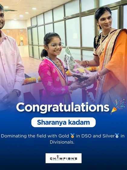 Congratulations to Sharanya Kadam for her incredible performance, winning Gold in DSO and Silver in Divisionals. A true rising star.