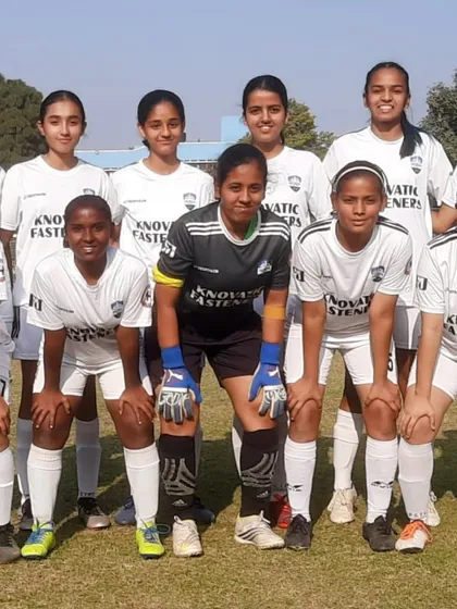 Our SheWolves starting lineup looking focused and determined before their match against Goodwill FC in the Women's Championship.