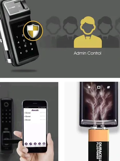 Our smart lock systems give you complete administrative control. You can manage users, view access logs via the mobile app, and rely on the emergency power option using a standard 9V battery to prevent lockouts if the internal batteries run out.