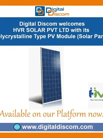 HVR Solar Pvt Ltd joins our marketplace with its Polycrystalline Type PV Module, a reliable and cost-effective solar panel.