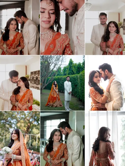 A mosaic of memories. This comprehensive collage gives a beautiful overview of a wedding day, from couple portraits and candid interactions to the overall festive atmosphere, showing the breadth of the story we capture.