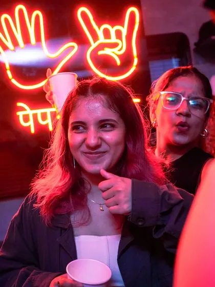 A moment from our first Slw Drift party. When the music, the people, and the vibes align, that's what it's all about.