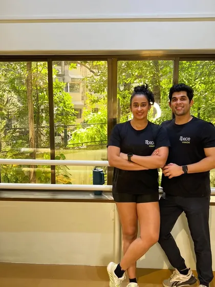 My co-founder and I, proud to lead the #PeopleOfTheSpace. We've grown as a team and attended conferences like the NSCA India to ensure we're always bringing you the best, most current training methods.