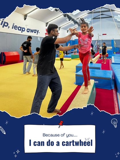 "Because of you, I can do a cartwheel." There's nothing like the moment a child achieves a skill they've been working on, and our coaches are there to guide them every step of the way.