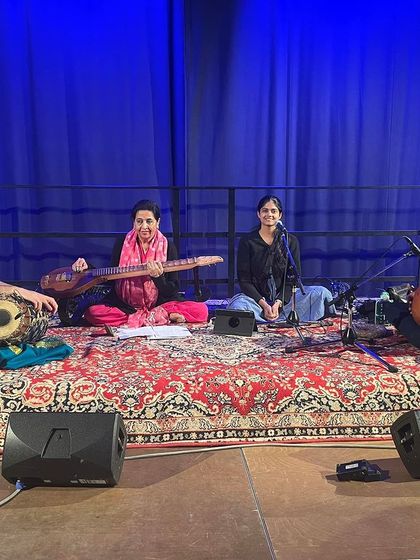 At the sound check before the inaugural concert at the Musica Sacra festival in Germany. This is where we fine-tune everything to make sure the performance is perfect.