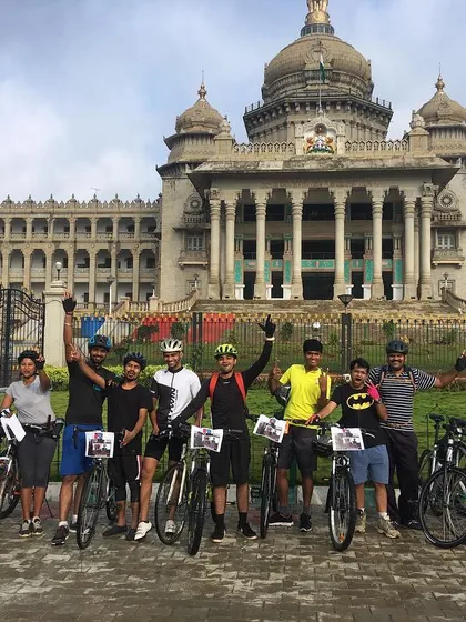 Taking on the city streets and seeing Bangalore's landmarks like the Vidhana Soudha from our saddles. Our group cycling tours explore both the city and the countryside.