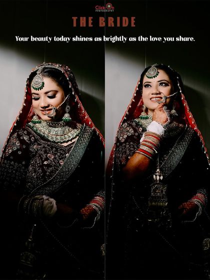 A diptych of a bride in a dark, moody setting, capturing both a shy smile and a thoughtful glance. This highlights our skill in using shadows and light creatively.