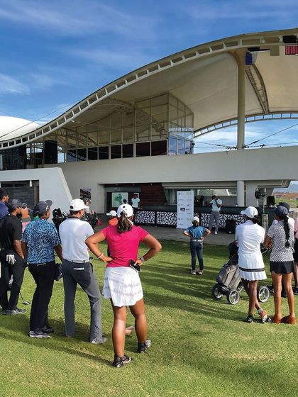 Players gather for a briefing before the tournament. Clear communication and organization are hallmarks of a TSG-run event.