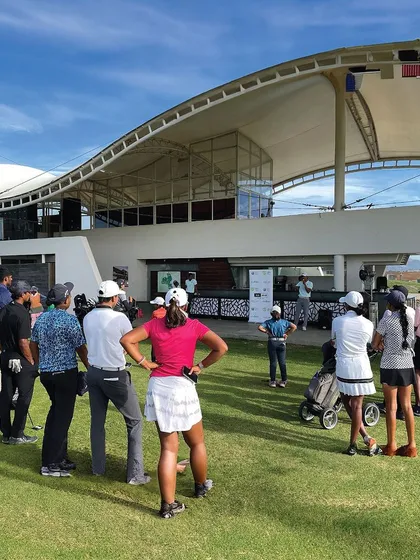 Players gather for a briefing before the tournament. Clear communication and organization are hallmarks of a TSG-run event.