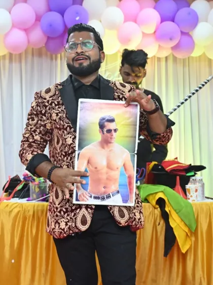 Is it just a picture of Salman Khan? This is the start of a comedy magic routine where a simple picture becomes part of a hilarious and surprising illusion.