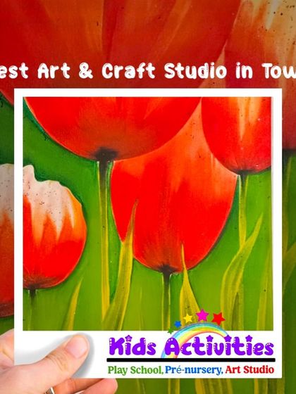 We believe we are the best art and craft studio in town because we nurture creativity at every level. This beautiful floral painting is an example of the stunning artwork our students can create with our guidance.