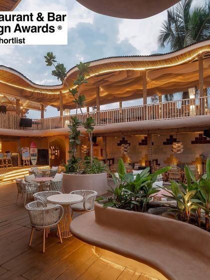 I'm honored that our work on the ceiling at Dubki in Goa was shortlisted for the 2023 Restaurant & Bar Design Awards. The design, inspired by ocean waves, was a complex and rewarding challenge.