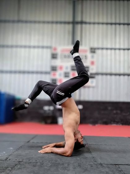 The forearm stand is a different world from the handstand. It requires a lot of shoulder stability and core control. If you want to get good at being upside down, you have to spend time there.