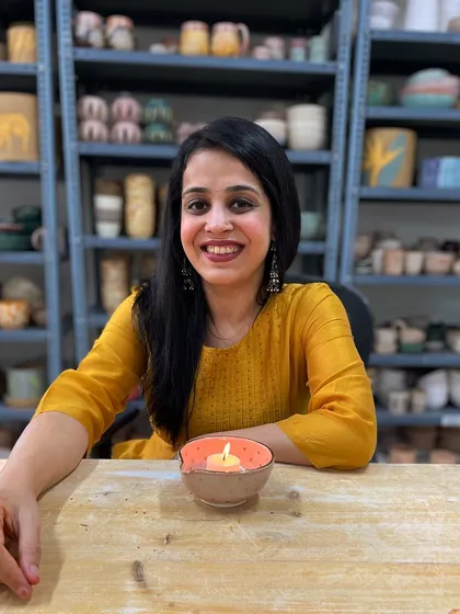 Welcome to my studio. I'm Arunima, the artist behind Maati Sona. Every piece you see is a part of my journey, and I pour my heart into creating ceramics that bring warmth and beauty into your life.