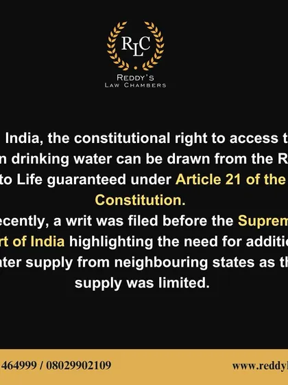 Re-emphasizing the constitutional basis for the right to clean water in India.