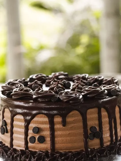 A celebration isn't complete without a stunning cake. This rich chocolate drip cake, decorated with chocolate chips and delicate piping, was the centerpiece of a beautiful brunch. It shows how my healthy bakes can be the star of any special occasion.