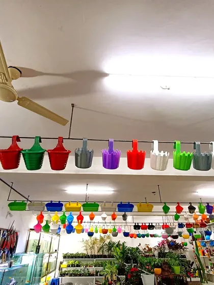 I have a large selection of hanging planters in many colors and styles, perfect for balconies, patios, or indoor spaces.
