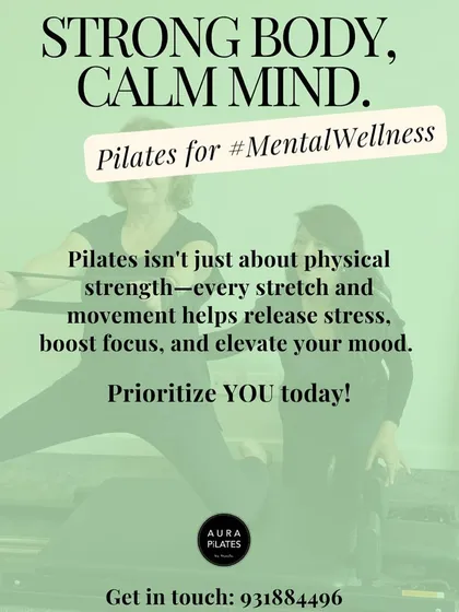 A strong body and a calm mind go hand in hand. Pilates isn't just about physical strength; every movement helps release stress, boost focus, and elevate your mood. Prioritize your mental wellness with us.