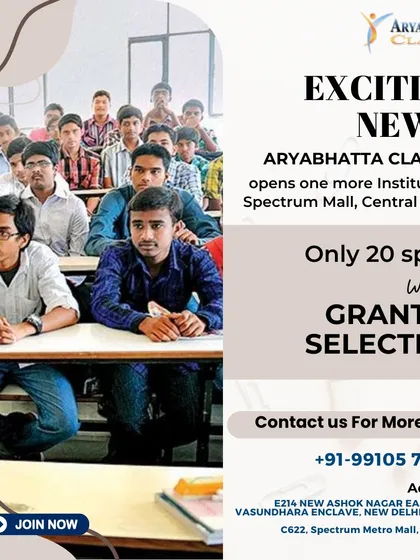 Exciting news! We are opening a new institute in Spectrum Mall, Central Noida, with only 20 spots available for our guaranteed selection program.