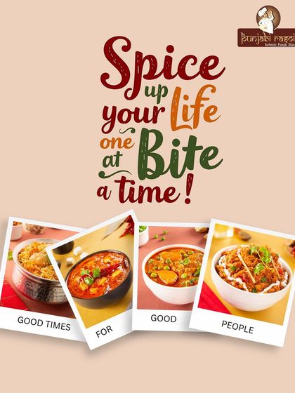 Spice up your life one bite at a time. This collage shows that we have good food for good times and good people.