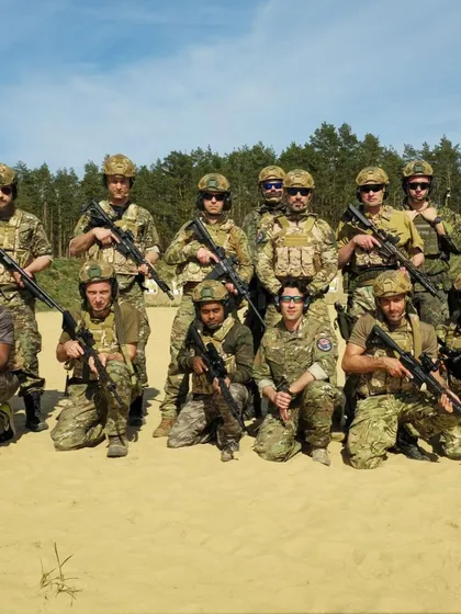 Our instructors pictured with an international cohort after completing an advanced military training course in Poland. This global network allows us to bring the best tactical knowledge to our forces in India.