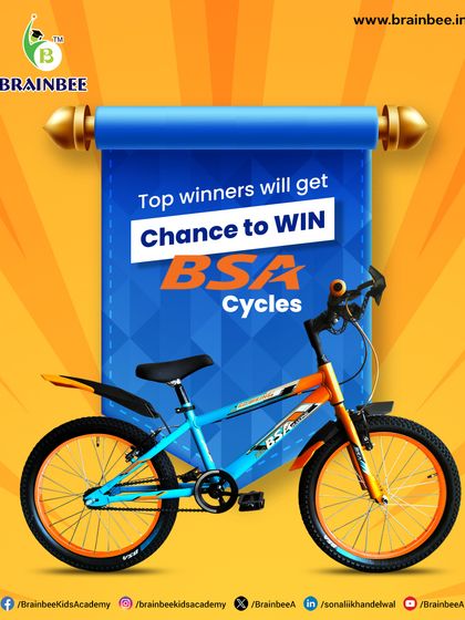 The top prize for our national winners is a chance to win brand new BSA Cycles. Register now to give your child this exciting opportunity.