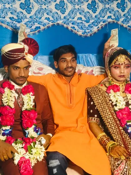 A happy moment with my sister and brother-in-law on their wedding day. Wishing them a lifetime of happiness.
