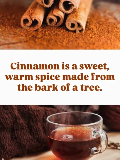 What is cinnamon? It's a sweet, warm spice made from the bark of a tree. Its unique flavor and aroma have made it a beloved ingredient in kitchens around the world for centuries.