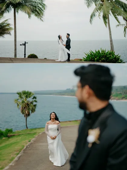 The serene beauty of a Christian wedding by the sea. Anna and John's love story unfolded against the coastal backdrop of Kerala, a testament to the diverse traditions I am privileged to film.