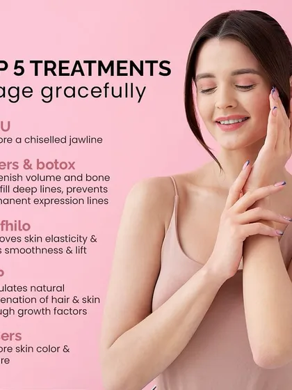 Aging gracefully is about maintaining skin and hair health over time. I offer a range of treatments, from HIFU for jawline definition to PRP for natural rejuvenation, designed to help you look and feel your best at every age.