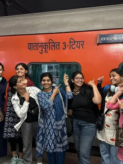 Another picture of our group heading to Delhi. The excitement is real.
