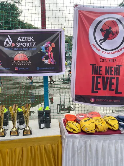 A look at the rewards of a well-played tournament. We arrange everything from custom trophies and prizes to event branding, making every participant feel like a professional athlete.