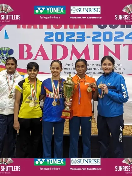 The victorious Girls Team at the School Games Nationals U-14. Team events are a core part of our training, fostering collaboration and strategic play.
