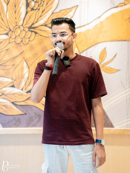 A poet reads his work, adding to the diverse voices of the day.