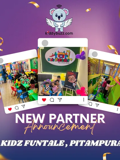 Another great partner in Pitampura! Kidz Funtale is the ultimate destination for fun and adventure. Book through Kiddybuzz and get Rs. 100 off your visit.