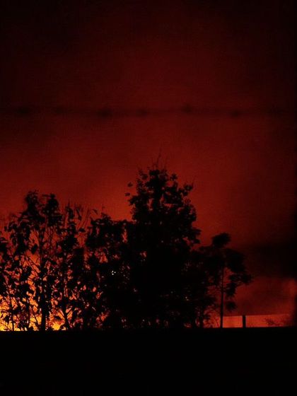 The red glow of burning fields against the night sky. This practice is often overlooked compared to winter stubble burning but is just as destructive.