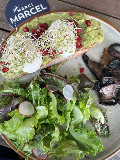 A healthy and delicious breakfast of avocado toast in Singapore. I always make sure to showcase a range of food options, including healthy and vegetarian choices.