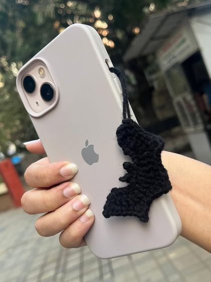 For those who like a darker aesthetic, I made this bat phone charm. It's a cool and unique accessory to hang from your phone case.