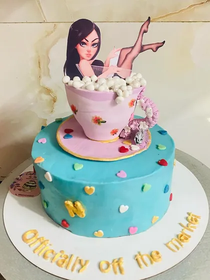 A fun and cheeky "Officially Off the Market" bachelorette party cake.