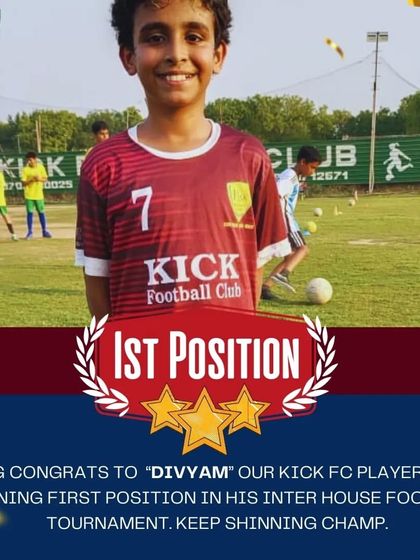We are so proud of our student Divyam for winning first position in his Inter-House Football Tournament. His dedication to the sport is inspiring.