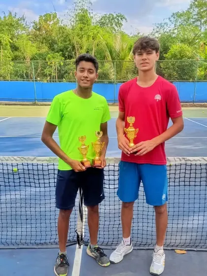 NTC player Wyatt O'Brien and his partner crowned champions in the AITA 1 Lac Men's Doubles in Bhubaneswar, their second title win this month.