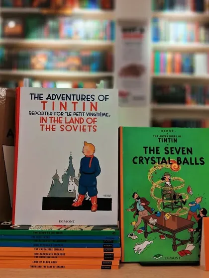 We have a huge collection of 'The Adventures of Tintin', perfect for chasing mysteries with the intrepid reporter and his dog, Snowy.