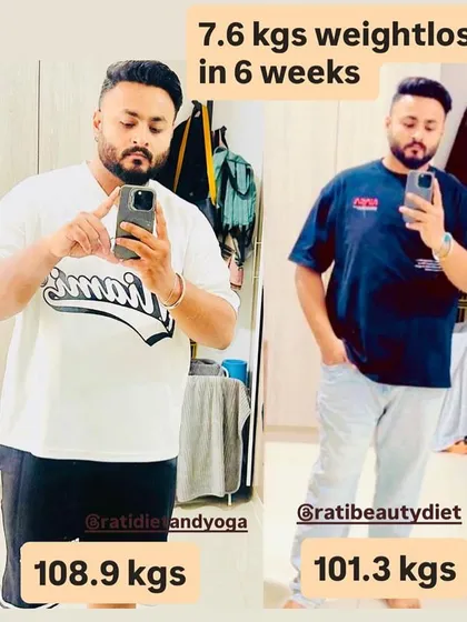 Manpreet lost 7.6 kgs in 6 weeks. Inspired by his sister's success with the program, he found the diet easy to follow and tasty.
