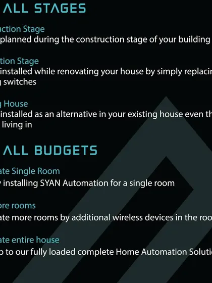 My automation solutions are designed to fit any project and budget. Whether you are building new, renovating, or upgrading an existing space, I offer flexible packages that can scale from a single room to an entire building.