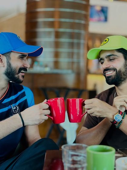 Sharing a moment with cricketer Iqbal Abdullah. Building camaraderie and trust is just as important as the physical training itself.