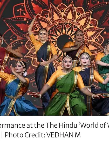 My Vivartana Dance Company performing at The Hindu 'World of Women' 2024 awards. I am incredibly proud of the energy and synchronicity we bring to the stage as a team.
