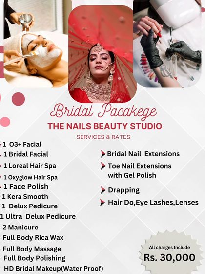 My deluxe bridal package, offering a comprehensive range of beauty services to get you ready for your big day.