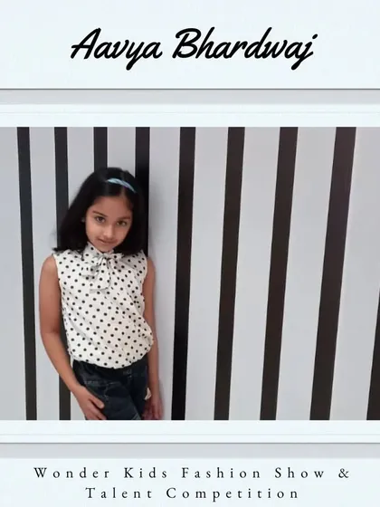Welcome, Aavya Bhardwaj. Her classic polka-dot top and confident pose are perfect for the camera.