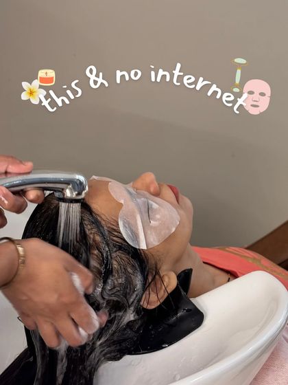 Imagine this: a cooling eye mask on, and the soothing sound of water as your hair gets a deep cleanse. This is my idea of pure, uninterrupted bliss.